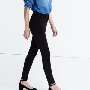Madewell velvet 9" high riser skinny skinny pants woman's 25